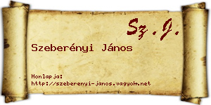 Szeberényi János névjegykártya